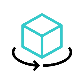 A rotating 3D-printed home model